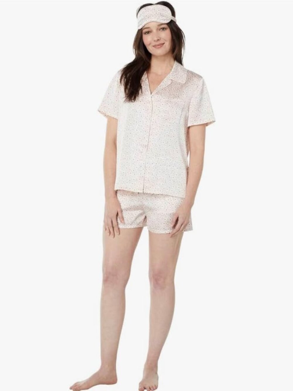 Barefoot Dreams Washed Satin Short PJ Set Rose - XL